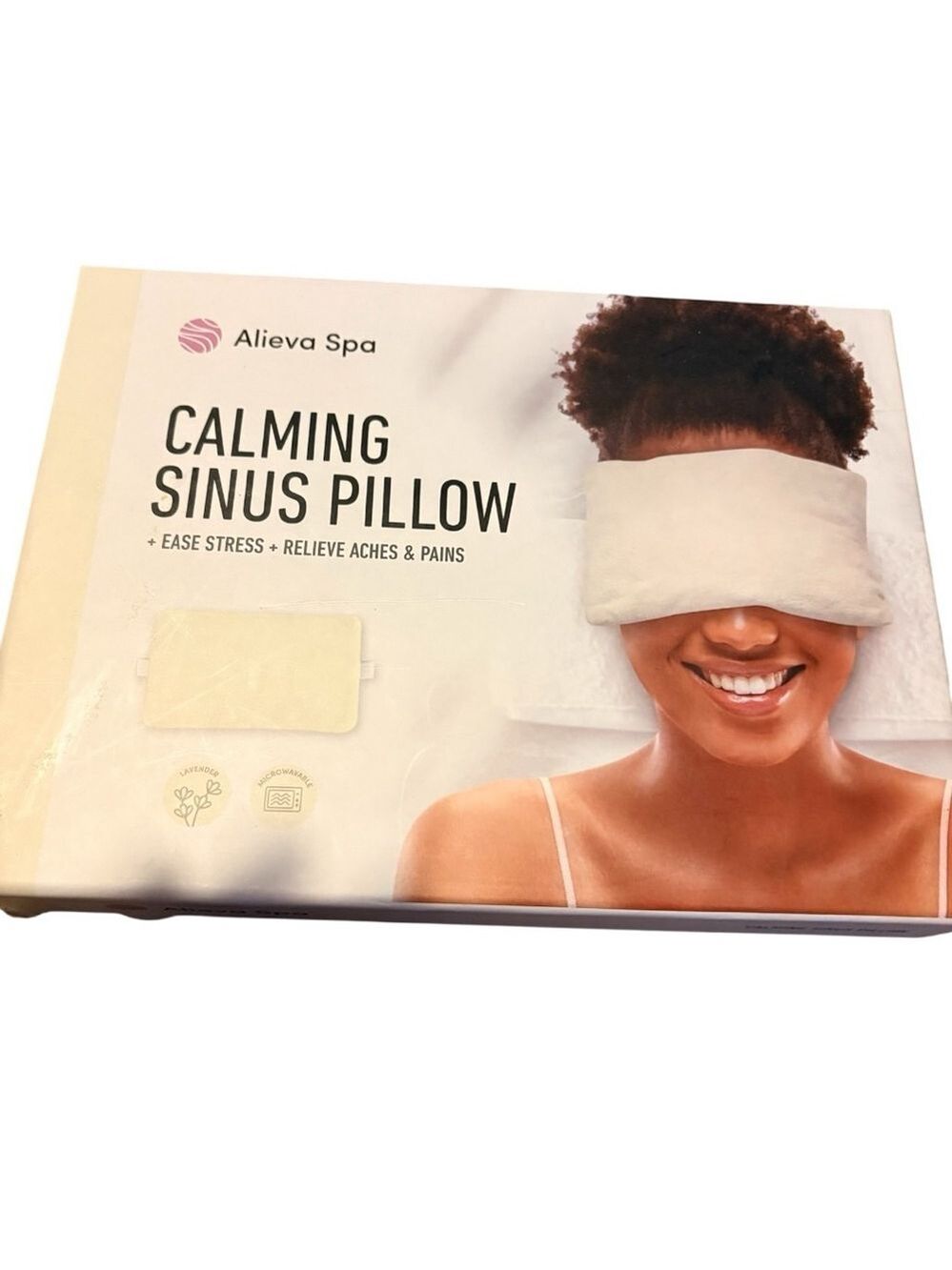 Alieva Spa Calming Sinus Pillow One Size Butter Cream NIB